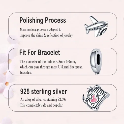 Vista 153 de LNQOBU Happy Life - Colgante para pulseras de abalorios, plata de ley 925 para mujer (con un espaciador de cuentas)