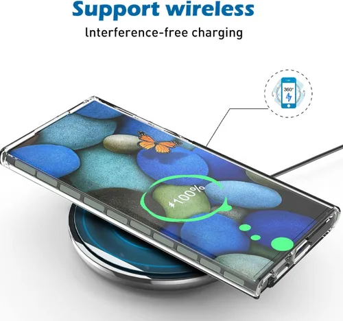 Vista 5 de AICase Funda transparente para Samsung Galaxy S22 Ultra de cuerpo completo, resistente, sin protector de pantalla, protección resistente, a prueba