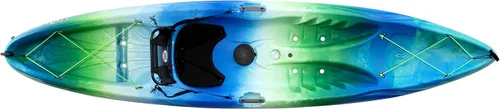 Vista 5 de Perception Tribe 11.5 Kayak sentado en la parte superior para diversión completa Gran almacenamiento trasero con amarres