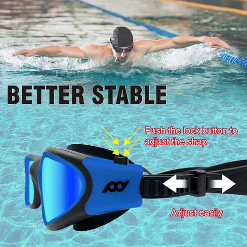 Vista 4 de POLARS DESIGN Gafas de natación, gafas de natación polarizadas antivaho para adultos, hombres y mujeres