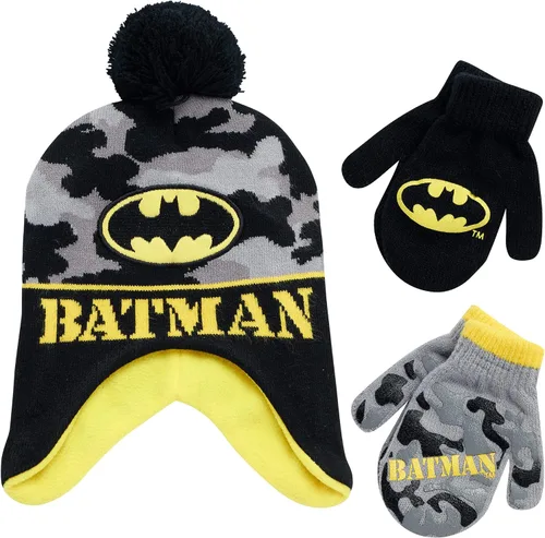 Vista 23 de DC Comics Conjunto de 2 pares de guantes o manoplas de invierno de Batman para niños (niños pequeños)