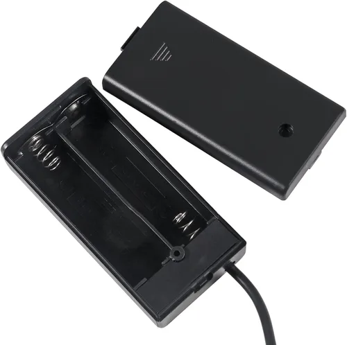 Vista 7 de 3 unids 2 AA titular de la batería USB hembra Socket 2 AA caja de batería titular con cubierta e interruptor de encendido/apagado