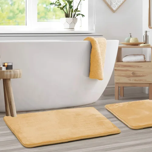 Vista 89 de Clara Clark Alfombra de Baño 24" x 17" - Alfombras de Baño, Tapete de Baño de Espuma Viscoelástica, Afelpado, Acogedor, Ultra Suave, Antideslizante