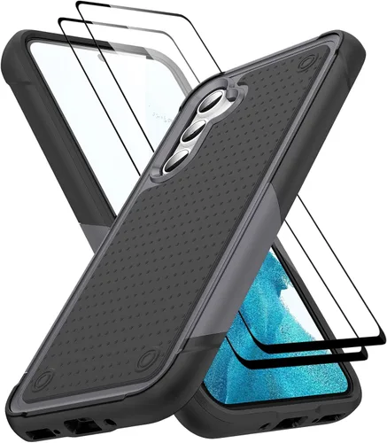 Vista 71 de Jeylly Compatible con Samsung Galaxy A22 5G Funda, Funda Samsung A22 5G con 2pcs protectores de pantalla de vidrio templado