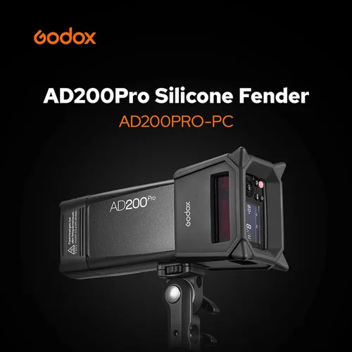 Vista 2 de Godox AD200Pro-PC Funda de silicona para Godox AD200 Pro AD200 Pro II AD200, protege tu pantalla flash AD200Pro AD200 AD200 AD200Pro II o sirve como