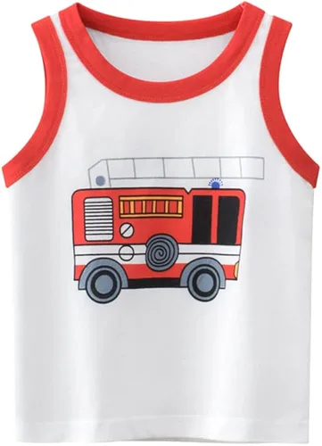 Vista 2 de AQEACARMON Juego de 3 camisetas sin mangas de dinosaurio para bebés