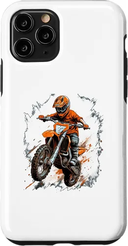 Vista 10 de iPhone 15 moto de motocross coloridas bicicletas para niños caso