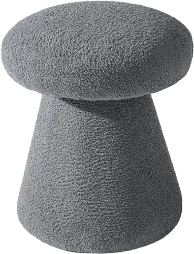 Vista 6 de Joveco Reposapiés otomano,Taburete de pie de seta,Taburetes de tocador tapizados de terciopelo de peluche