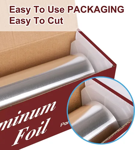 Vista 5 de Rollo de papel de aluminio resistente para alimentos de 18 pulgadas 500 pies de papel de aluminio resistente seguro para alimentos
