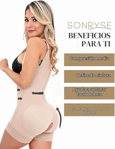 Vista 6 de Sonryse Stage 2 faja Tummy Tuck Compression Garment Faja Body Shaper Shapewear for Women Fajas Colombianas Moldeadoras Negro ceniza entrepierna