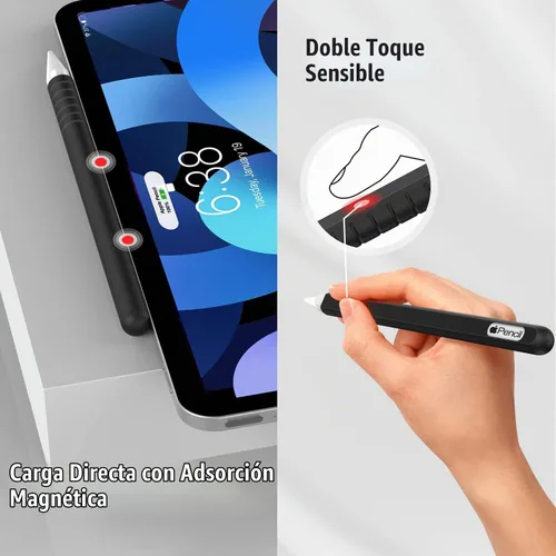 Vista 4 de Paquete de 2 fundas compatibles con Apple Pencil Pro 2024 y 2ª generación: accesorios de funda protectora para Apple Pen - Funda de silicona
