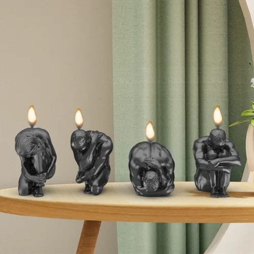 Vista 2 de Molde de silicona para cuerpo humano 3D - Molde grande de yeso de jabón para velas de chocolate con fondant