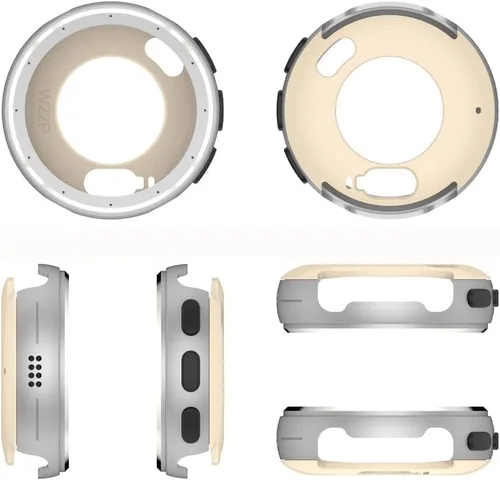 Vista 8 de Funda protectora de metal para reloj inteligente Garmin Venu 3S (1.614 in), color sólido simple, carcasa rígida a prueba de golpes (gris)