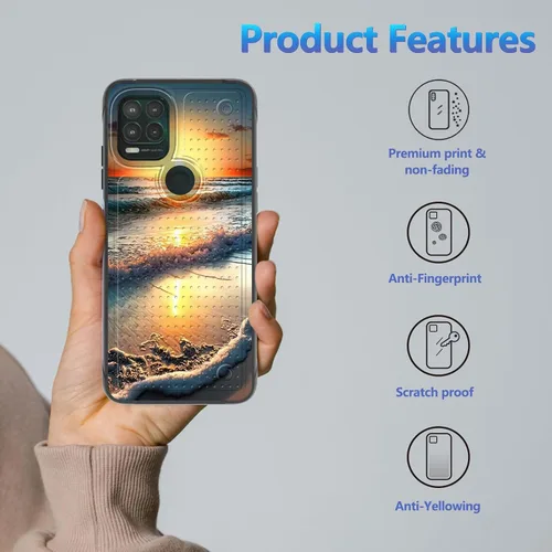 Vista 3 de Funda para Moto G Stylus 5G 2021 con protector de pantalla, a prueba de golpes, 2 en 1, parte trasera duradera de policarbonato duro texturizado