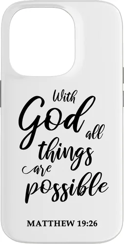 Vista 17 de Christian Message Faith Jesus Matthew 19:26 Case for iPhone 17