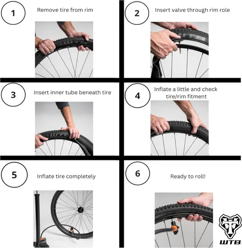 Vista 5 de WTB Bicycle Inner Tubes (26"/27.5"/29"/700c, 33/48mm Presta Valve) Mountain, Gravel, Road - Durable & Lightweight Butyl Rubber