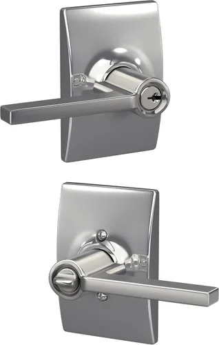 Vista 71 de Schlage F51A LAT 716 Latitude - Manija de puerta con bloqueo de entrada con llave, en acabado de bronce envejecido