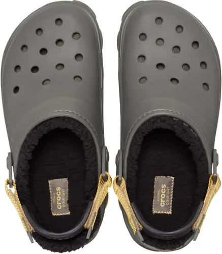 Vista 3 de Crocs - Zuecos unisex para adultos, todo terreno, con forro y correa de talón ajustable Oliva polvorienta