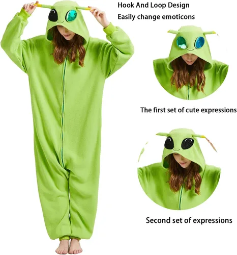Vista 3 de EROTYWE Adult Onesie Pajamas Party Cosplay Costume Halloween Christmas Cosplay Costumes Homewear Jumpsuit