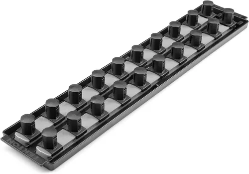 Vista 30 de TEKTON Carraca de 3/4 pulgadas x riel para dados de 8 pulgadas, 5 clips (rojo) OSR31105 Fabricado en Estados Unidos Negro