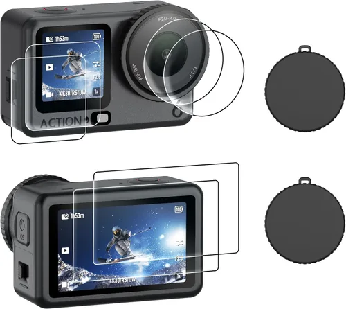 Vista 9 de AMAZEAR Protector de pantalla de lente para accesorios DJI Osmo Action 6 (paquete de 6), protector de pantalla de vidrio templado Action6 Pro