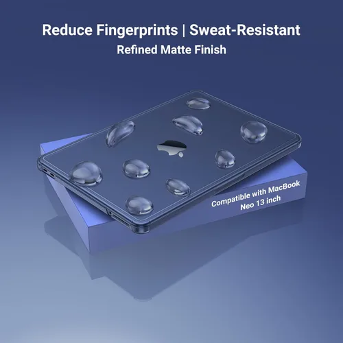 Vista 3 de MOSISO Funda compatible con MacBook Neo de 13 pulgadas 2026 A3404 A18 Pro Carcasa rígida resistente a arañazos y huellas dactilares con esquinas