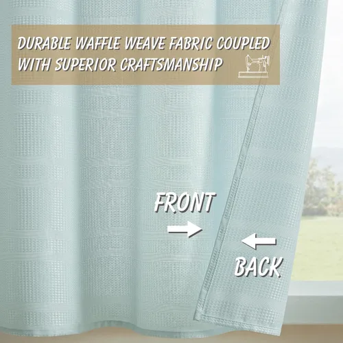 Vista 3 de Home Queen - Cortinas de nido de abeja para baño, cortinas pequeñas con bolsillo para varilla repelentes al agua, 30 pulgadas de ancho x 45 pulgadas