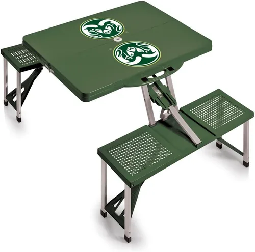 Vista 23 de PICNIC TIME NCAA North Carolina Tar Heels Folding Picnic Table - Camping Table - Outdoor Table with Umbrella Hole