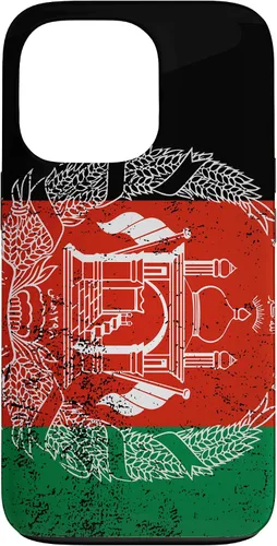 Vista 10 de iPhone 11 Pro Max Grunge bandera de Afganistán Vintage South Asia Pashto Dari estuche de regalo