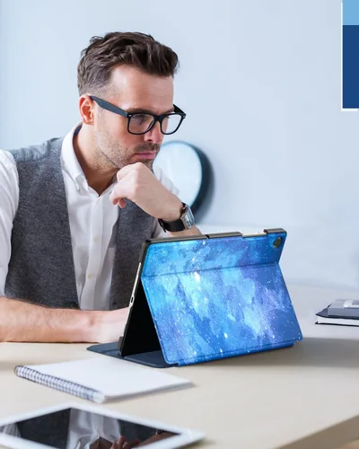 Vista 7 de MoKo Funda para Samsung Galaxy Tab A9 Plus de 11 pulgadas 2023, Carcasa Protectora Trasera Delgada de Visualización Multi-Ángulo