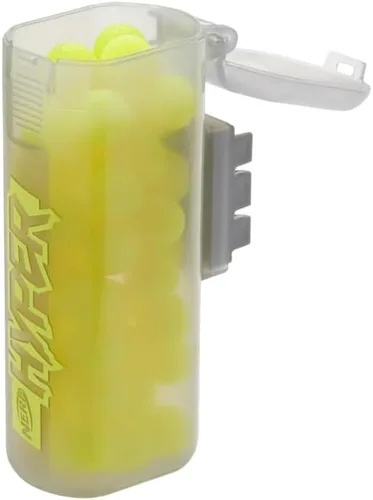 Vista 3 de Nerf Hyper 50 - Recipiente de repuesto redondo, incluye 50 Hyper Rondas y bote de recarga, se fija a Hyper Blasters, regalos para adolescentes