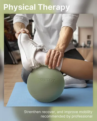 Vista 6 de YOTTOY Pelota de ejercicio pequeña, pelota de pilates de 9 pulgadas con tecnología antiestallido para estabilidad, ideal para yoga, pilates, terapia