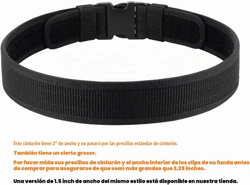 Vista 2 de Cinturón de Trabajo de Seguridad EMS EMT para Bomberos 2" de Ancho Cinturón de Utilidad para Acampar, Senderismo, Herramienta Cinturón para Airsoft