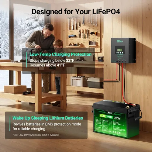 Vista 3 de HQST Controlador de carga solar MPPT de 60 A, auto de 12 V/24 V/36 V/48 V, entrada fotovoltaica máxima de 150 V, aplicación Bluetooth inteligente