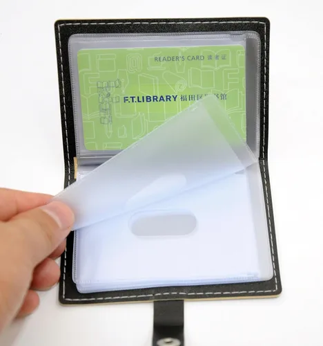 Vista 8 de Karlling billetera de cuero suave para 20 tarjetas de crédito, Negro