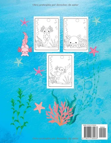 Vista 2 de Ajolote - Libro de colorear para niños 50 diseños con bonitos ajolotes (Spanish Edition)