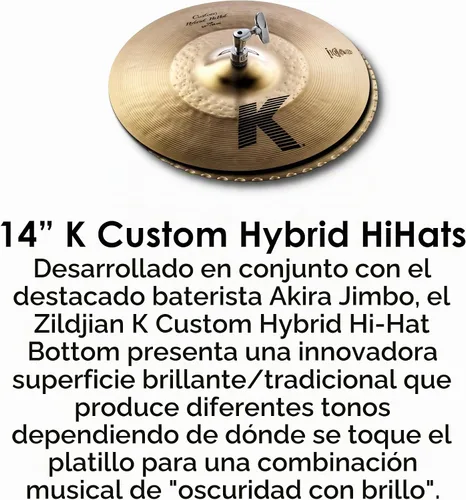 Vista 3 de Zildjian Paquete de platillos híbridos personalizados K1250 K 14/16/18/20