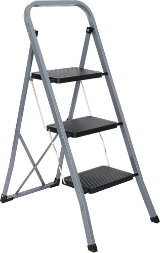 Vista 13 de F2C Escalera de 2 escalones, taburete de 2 escalones para adultos, taburete plegable de 2 escalones con práctico mango de empuñadura, capacidad