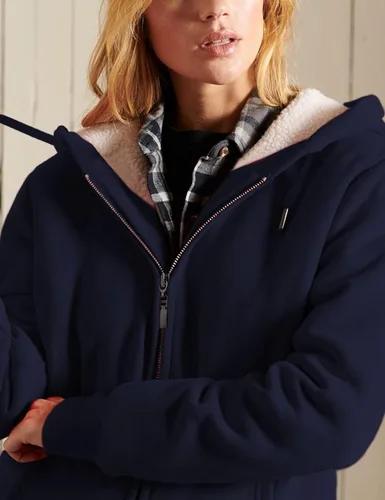 Vista 3 de Yeokou - Sudadera de invierno con capucha para mujer, con cierre (forro de Sherpa)