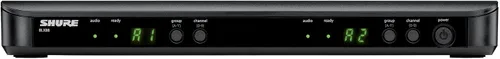 Vista 4 de Sistema de micrófono inalámbrico Shure BLX188/CVL - Vida de batería de 14 horas, rango de 300 pies, UHF Incluye (2) micrófonos Lavalier, receptor