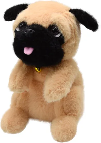 Vista 8 de Adorable animal de peluche de Beagle ultrasuave y esponjoso, peluche de perro pequeño con lengua rosa diminuta que asoma, regalos encantadores