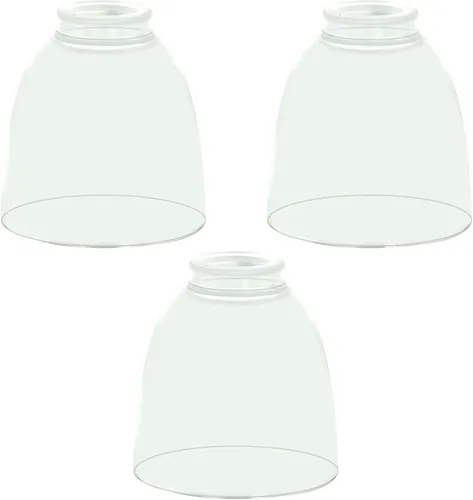 Vista 13 de Paquete de 3 repuestos de pantalla de vidrio ámbar transparente, cubiertas de luz de ventilador de techo, globos de vidrio para candelabros