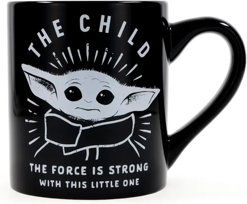 Vista 9 de Silver Buffalo Star Wars Mandalorian Joy to the Galaxy - Taza de sopa de cerámica, 24 onzas