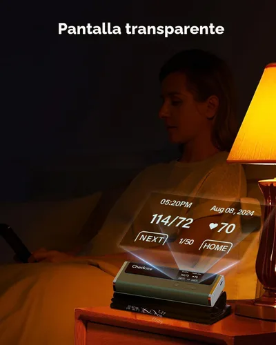 Vista 4 de Checkme Monitor de presión arterial para uso doméstico - Brazalete para la parte superior del brazo, máquina de presión arterial Bluetooth, lecturas