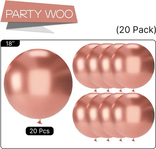 Vista 102 de PartyWoo 50 globos de látex color piel albaricoque, globos de helio boho de Albaricoque-f05