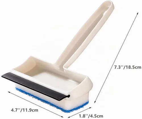 Vista 5 de Xicennego Cepillo multifuncional de limpieza de esponja de vidrio de doble cara, cepillo de limpieza de azulejos de vidrio, escobilla de baño