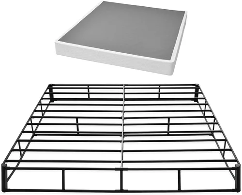 Vista 10 de VEVOR Base de cama tamaño Queen con tela lavable, marco de metal resistente para cama Queen, base de colchón de 4 pulgadas, capacidad máxima