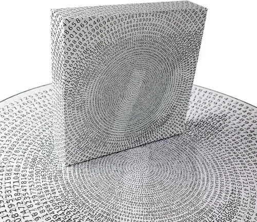 Vista 2 de Bgraamiens Rompecabezas - Día de π Rompecabezas Místico Rompecabezas π Difícil Rompecabezas Redondo Único de Números para Adultos (Espiral π)