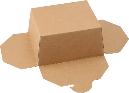 Vista 5 de Paquete de 70 recipientes de comida para llevar de 30 onzas, contenedores de papel kraft para alimentos para microondas, cajas de café kraft