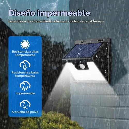 Vista 2 de Peasur Luces solares impermeables para exteriores [12 paquetes/140 LED], 3 modos de iluminación solar con sensor de movimiento para exteriores
